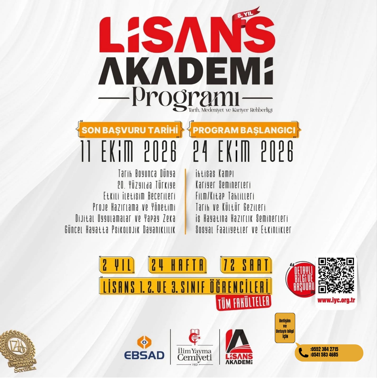 Lisans Akademi Programı Kilis'te Başlıyor